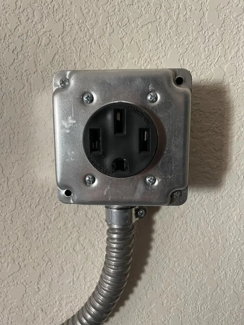 NEMA 14-50 outlet installed for Smart Home Electrical in Tilton